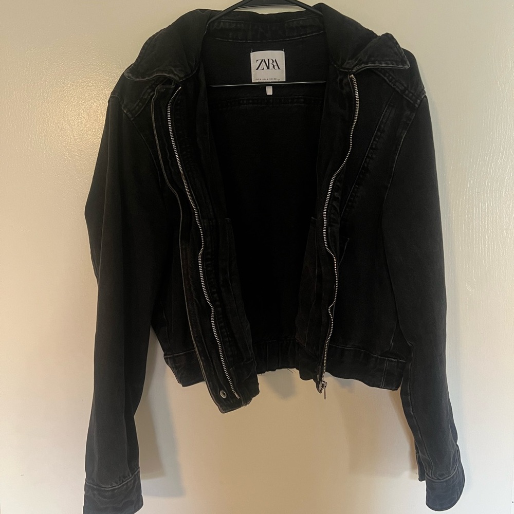 Zara cropped denim jacket